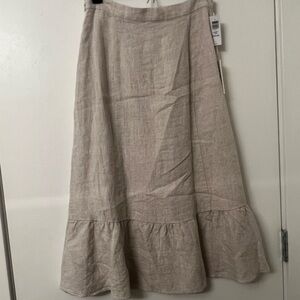 Wilfred Beige Tiered Linen Skirt – NWT – One Size